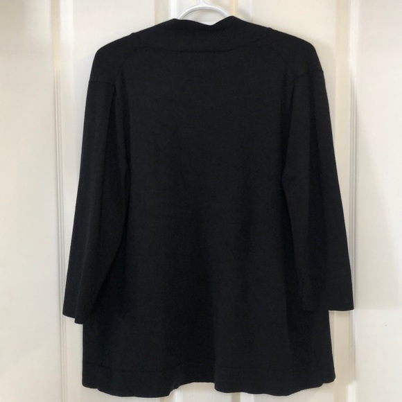 Calvin Kline Cardigan Sweater Black 3/4 sleeves size XL EUC a staple piece - Picture 3 of 8